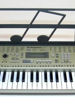 Детский электронный синтезатор пианино , 54 клавиши, микрофон, порт usb.