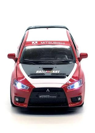 Машинка інерційна металева mitsubishi lancer evolution червона 2