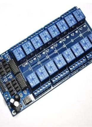 16-ти канальний модуль реле 12в 10а для arduino
