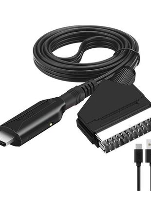 Конвертер scart в hdmi (інтегрований кабель scart) підтримує п...