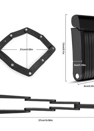 Велосипедний замок igooics folding lock, портативний протиугін...7 фото