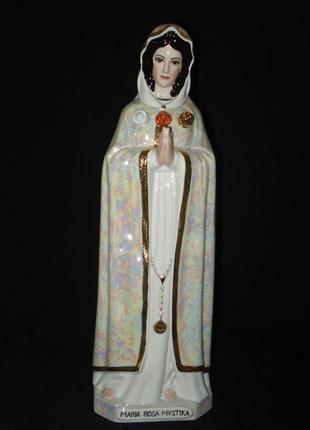 Скульптура / статуетка / фігурка божа матір "марія троянда містика" ліплення коростенський фарфор, ручна робота.
