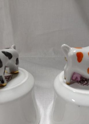 Статуэтка / фигурка "бык корова" коростенский фарфор  ручная работа, автор трегубова...