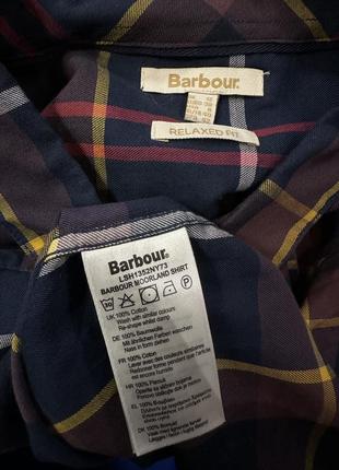Barbour трендовая рубашка в клетку8 фото