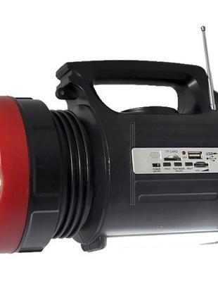 Универсальный аккумуляторный фонарь прожектор переносной для кемпинга с радио fm yajia yj-28902 фото