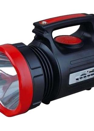 Универсальный аккумуляторный фонарь прожектор переносной для кемпинга с радио fm yajia yj-28903 фото