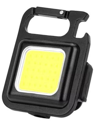 Брелок led-фонарик аккумуляторный яркий с карабином и магнитом  led carprie w-5138