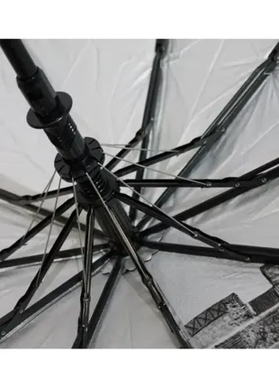 Зонт, зонт с печатью рисунка, 10 спиц, карбон, анти-ветер, серый/беж.,183136 фото