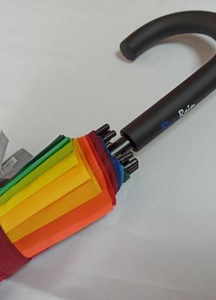 Зонт-трость полуавтомат радуга на 16 спиц2 фото