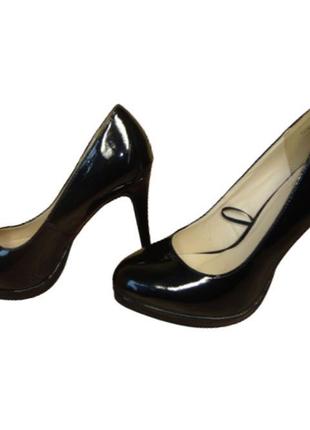 Туфлі жіночі чорні лакові на підборах atmosphere (розмір 37)3 фото