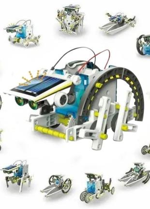 Детский развивающий конструктор робот solar robot kit 14 в  1 с солнечной панелью и моторчиком1 фото