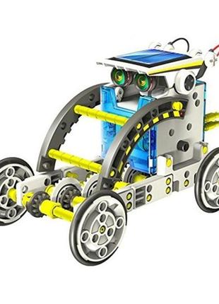 Дитячий розвиваючий конструктор робот solar robot kit 14 в 1 із сонячною панеллю та моторчиком4 фото