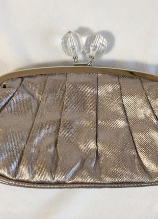 Клатч жіночий святковий сріблястий нарядний сумочка accessorize4 фото