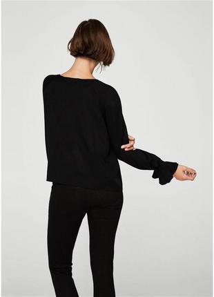 Блуза жіноча чорна стильна casual mango (размер 44, s, uk8)3 фото