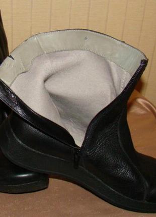 Чоботи жіночі демісезонні шкіряні чорні чоботи clarks (розмір ...5 фото