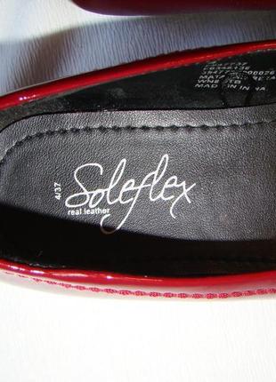 Балетки жіночі лакові червоні soleflex4 фото