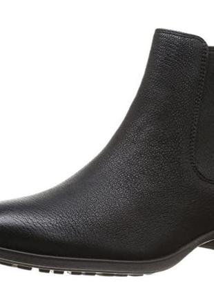 Черевики жіночі демісезонні челсі шкіряні чорні clarks1 фото