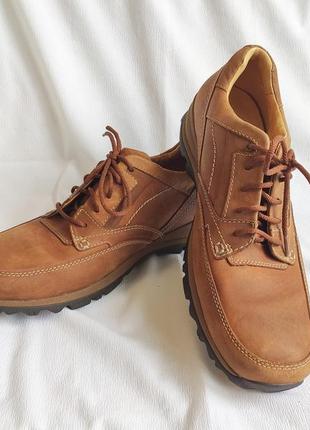 Туфлі чоловічі шкіряні коричневі clarks active air (розмір 45,...2 фото