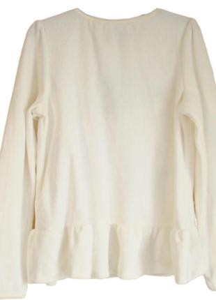Блузка дитяча бавовняна біла з вишивкою disney store (розмір 1...3 фото