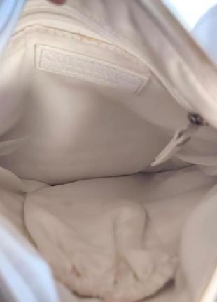 Сумка жіноча біла шкіряна крос боді debenhams3 фото