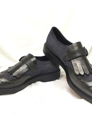 Туфлі монки жіночі шкіряні geox respira (розмір 39, eu39½, uk7g)1 фото