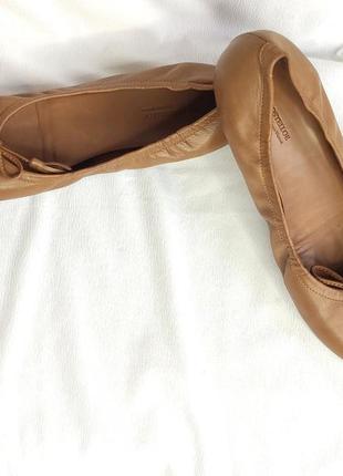 Балетки женские кожаные коричневые john lewis by paul costelloe2 фото