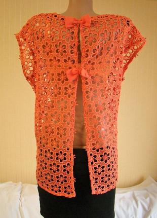 Блузка жіноча мереживна гіпюрова ошатна next (розмір 48 (m, uk...2 фото