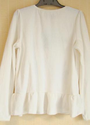 Блузка дитяча бавовняна біла з вишивкою disney store2 фото