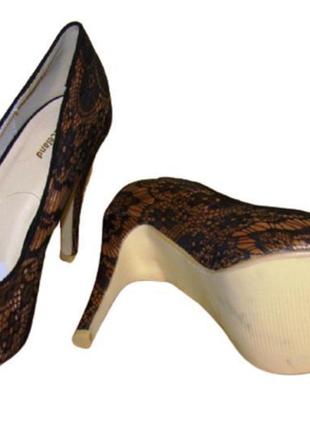 Туфлі жіночі ошатні на підборах graceland (розмір 39)4 фото