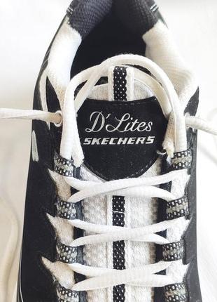 Кросівки жіночі модні шкіряні оригінал skechers dlites5 фото