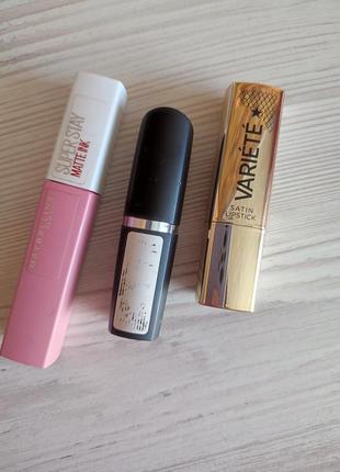 Помады maybelline eveline, 3 шт