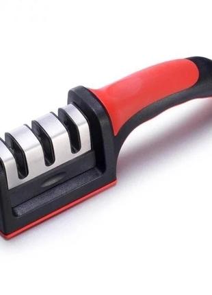 Точилка для ножів кухонна ручна sharpener червоно-чорний rs-168