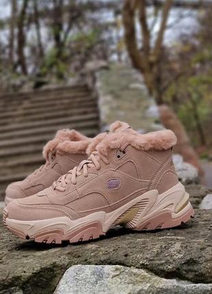 Жіночі зимові черевики skechers stamina оригінал. натуральна з...4 фото