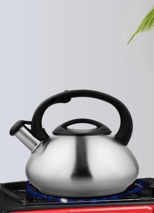 Чайник зі свистком vezzer vz oo68s із нержавіючої сталі кухонний для газової 3 л4 фото