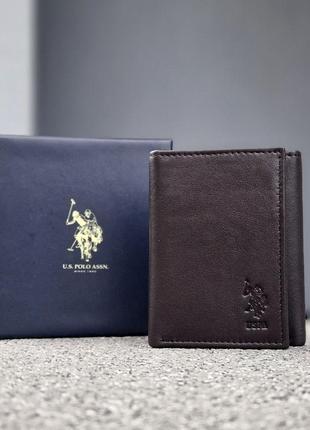 Чоловіче портмоне us polo assn оригінал. натуральна шкіра.