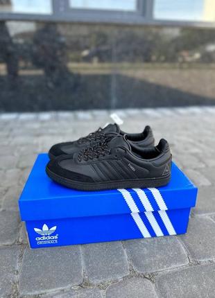 Кросівки adidas pharrell williams samba hu 'core black'8 фото