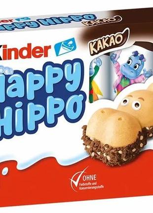 Кіндер з какао-кремом kinder happy hippo бегемотики 5х20,7 нім...