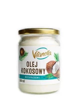 Кокосове масло рафінована olej kokosowy vitanella 500мл польща