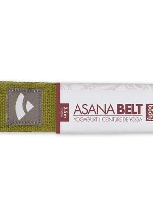 Ремінь для йоги asana belt від bodhi оливково-зелений 250x3.8 см2 фото