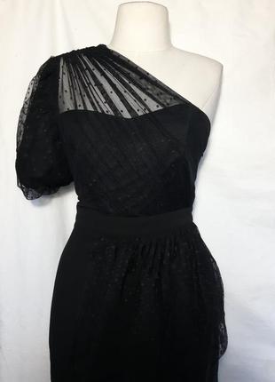 Женское черное платье сетка