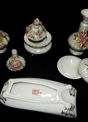 Статуэтка / набор для бижутерии  / набор  туалетный "невеста" 2 коростень фарфор ручная работа.