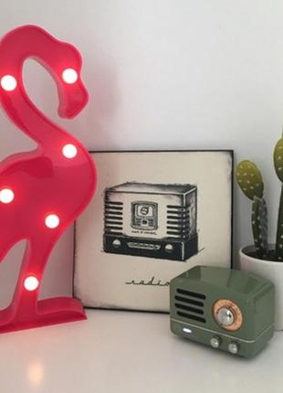 Світильник настільний декоративний нічник toys lamp фламінго 3d рожевий на батарейках7 фото