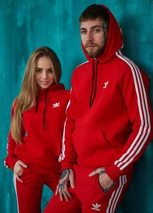 Теплий спортивний костюм adidas: худі-штани❄️,парний костюм,фемілі цибуля