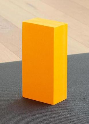 Блок для йоги asana brick оранжевый от bodhi 22x11x6.6 см2 фото