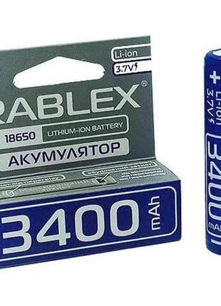 Батарейка аккумуляторная (аккумулятор) 18650 rablex 3400 mah  (li-ion 3.7v)