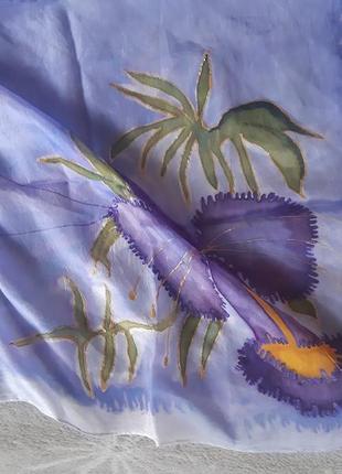 Натуральной шёлк платок. шов роуль3 фото