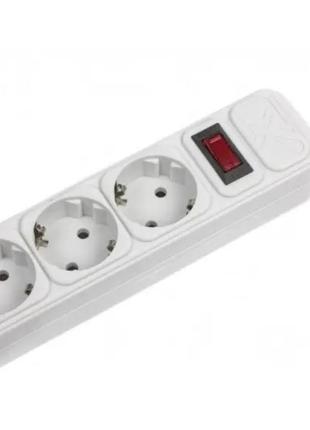 Сетевой фильтр (удлинитель, переноска) 1.8 метров 3 розетки с защитой greelite белый