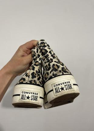 Кеды конверсы леопардовые высокие converse3 фото