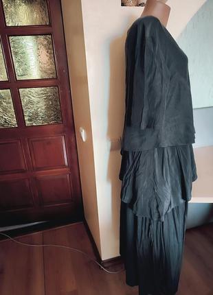 Шикарное длинное многослойное платье5 фото