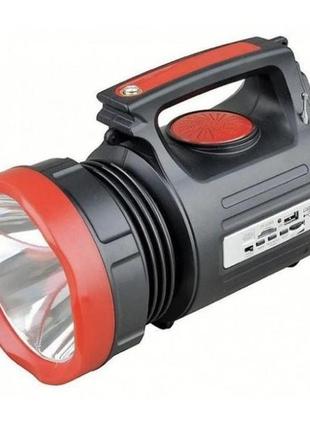 Фонарь прожектор аккумуляторный ручной, встроенный power bank, радио, боковой свет yajia yj-2890
